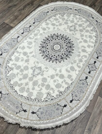 Овальный ковёр Valentino + vigo 6817A_L_GREY_L_GREY, Турция