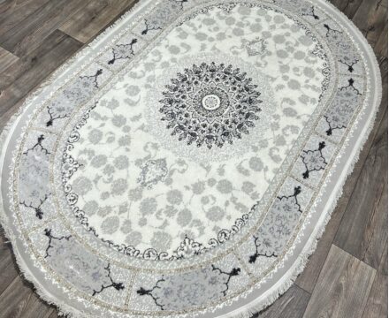 Овальный ковёр Valentino + vigo 6817A_L_GREY_L_GREY, Турция