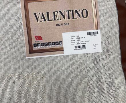 Квадратный ковёр Valentino + vigo 6025A_L_GREY_L_GREY, Турция