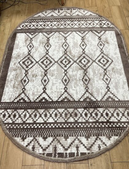 Овальный ковёр Sun_life  A942AF_P_WHITE_CARMINE, Турция