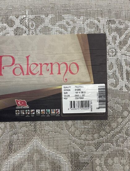 Круглый ковёр Palermo 01289C_CREAM_L_GREY, Турция