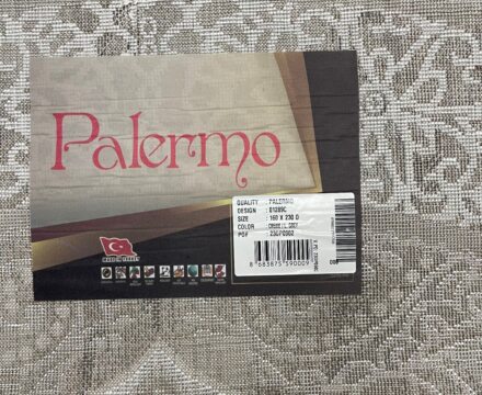 Круглый ковёр Palermo 01289C_CREAM_L_GREY, Турция