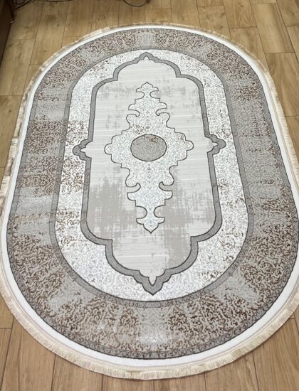 Овальный ковёр Carina 4907A_CREAM_CREAM, Турция