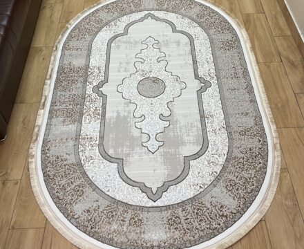 Овальный ковёр Carina 4907A_CREAM_CREAM, Турция