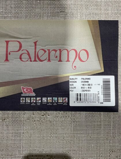 Круглый ковёр Palermo 0129WB_BEIGE_L_BEIGE, Турция