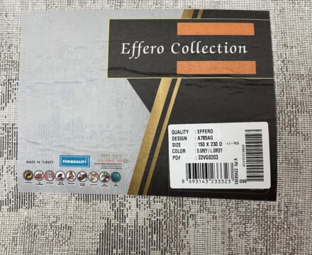 Прямоугольный ковёр Effero  A785AG_D_GREY_L_GREEY, Турция