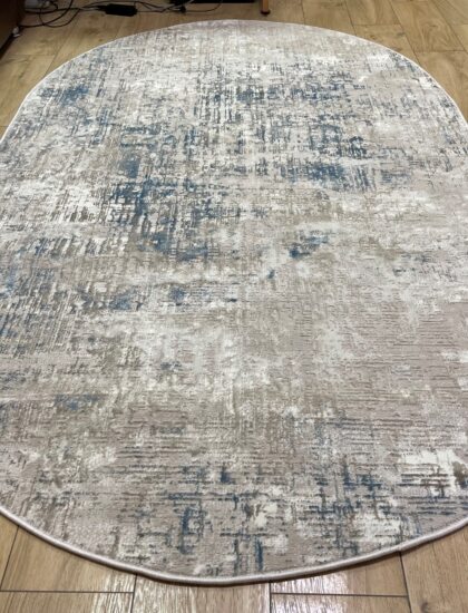 Овальный ковёр Atlas  3651A_BLUE_CREAM, Турция