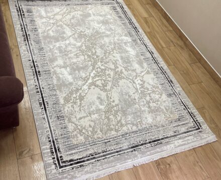 Квадратный ковёр Valentino + vigo 6025A_L_GREY_L_GREY, Турция