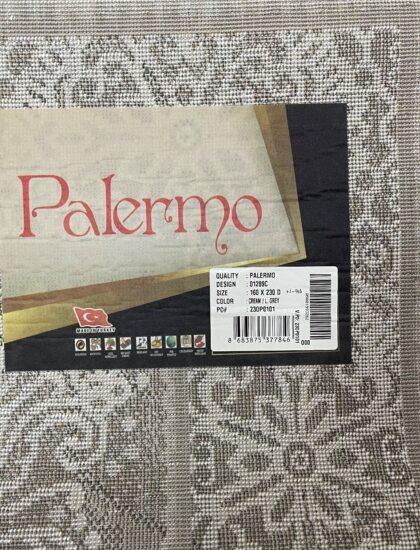 Прямоугольный ковёр Palermo 01289C_CREAM_L_GREY, Турция