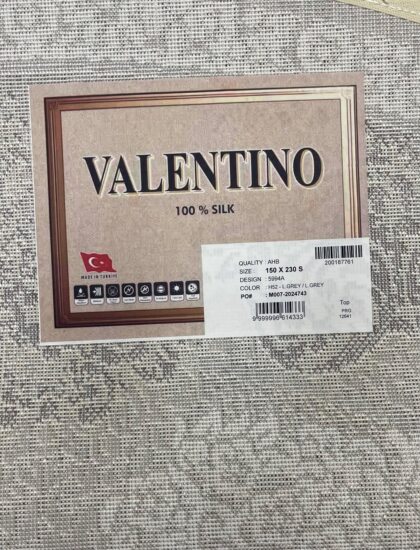 Овальный ковёр Valentino + vigo 5994A_L_GREY_L_GREY, Турция
