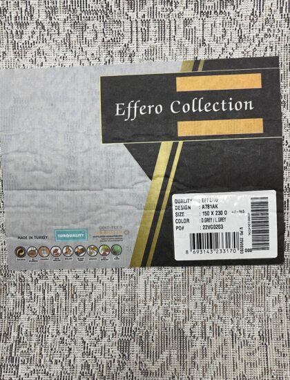 Овальный ковёр Effero  A781AK_D_GREY_L_GREY, Турция
