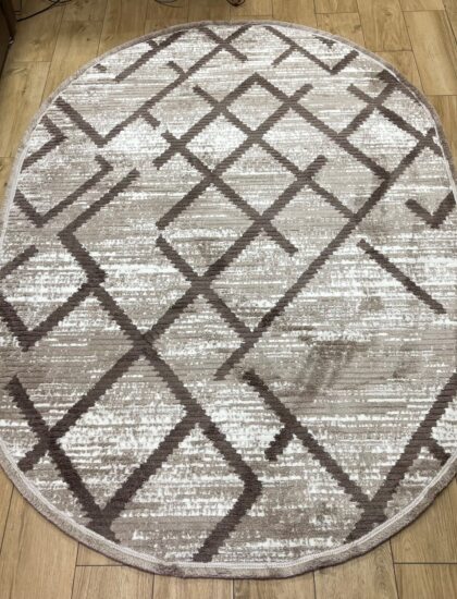 Овальный ковёр Sun_life  A945AC_L_BEIGE_P_WHITE, Турция