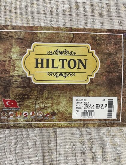 Прямоугольный ковёр Hilton 5297K_GREY_GREY, Турция
