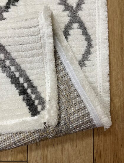 Прямоугольный ковёр Sun_life  A938AF_L_GREY_P_WHITE, Турция