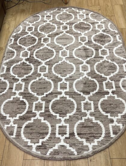 Овальный ковёр Sun_life  A947AC_L_BEIGE_P_WHITE, Турция