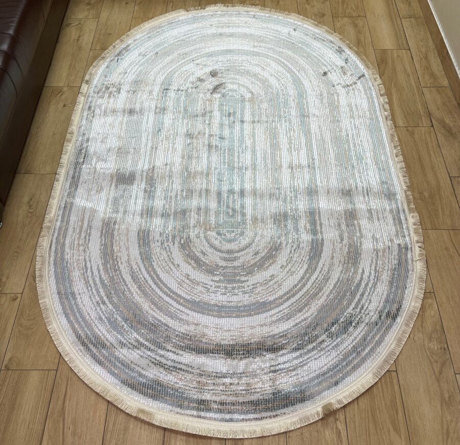 Овальный ковёр Carina 4908A_CREAM_CREAM, Турция