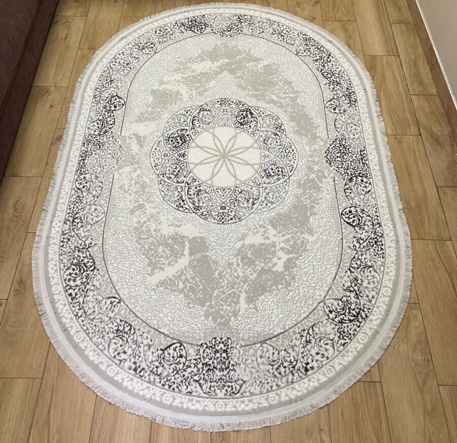 Овальный ковёр Valentino + vigo 5994A_L_GREY_L_GREY, Турция