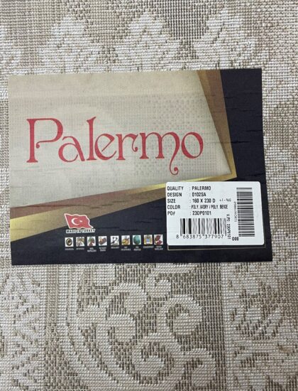 Квадратный ковёр Palermo 0102SA_IVORY_BEIGE, Турция