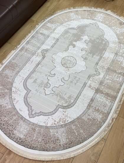 Овальный ковёр Carina 4907A_CREAM_CREAM, Турция
