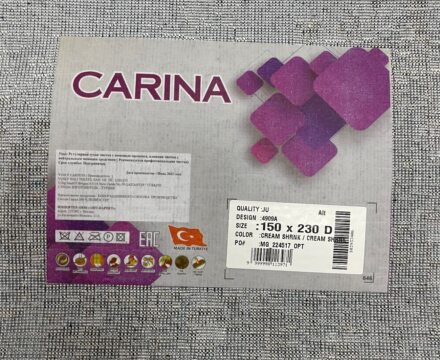 Прямоугольный ковёр Carina 4909A_CREAM_CREAM, Турция
