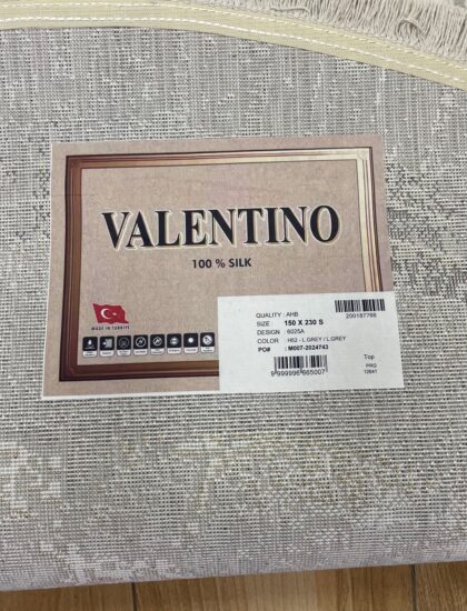 Овальный ковёр Valentino + vigo 6025A_L_GREY_L_GREY, Турция