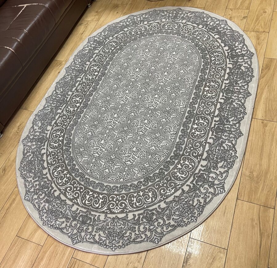 Круглый ковёр Palermo 00501A_L_GREY_P_GREY, Турция