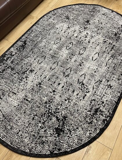 Овальный ковёр Tiffany  0DK51A_BLACK_COCONUTMILK, Турция