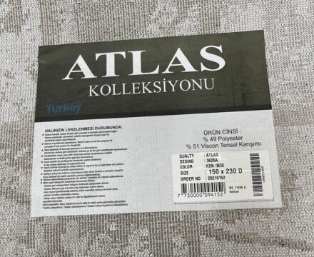 Прямоугольный ковёр Atlas 3626A_VIZON_BEIGE, Турция
