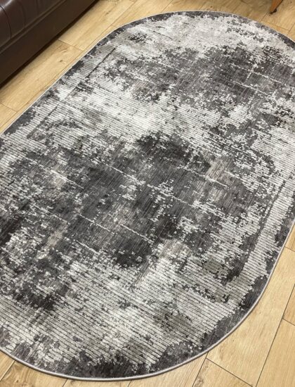 Овальный ковёр Effero  A792AK_D_GREY_L_GREY, Турция