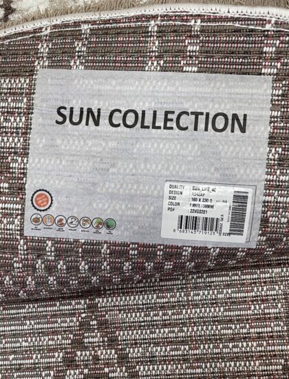 Овальный ковёр Sun_life  A942AF_P_WHITE_CARMINE, Турция
