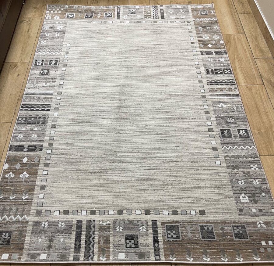 Прямоугольный ковёр Effero  A524BQ_L_GREEY_D_GREY, Турция