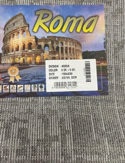 Овальный ковёр Roma  4026A_GREY_GREY, Турция