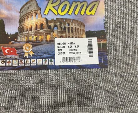 Овальный ковёр Roma  4026A_GREY_GREY, Турция
