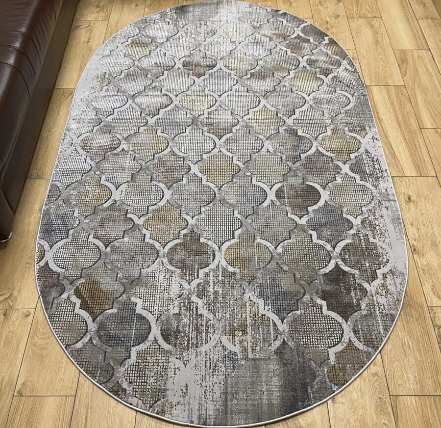 Овальный ковёр Panda  0YO75A_TILE_MUSTARD, Турция