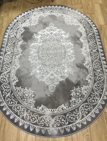 Круглый ковёр Palermo 0102SA_C_L_GREY_C_GREY, Турция