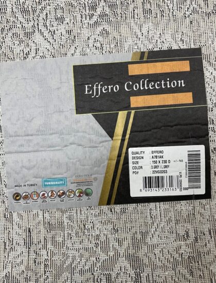 Прямоугольный ковёр Effero  A781AK_D_GREY_L_GREY, Турция