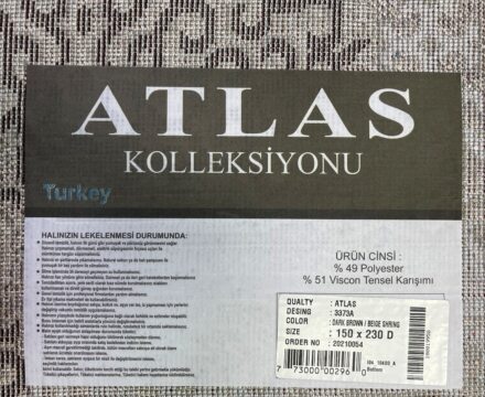 Прямоугольный ковёр Atlas 3373A_VIZON_BEIGE, Турция