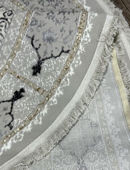 Круглый ковёр Valentino + vigo 6817A_L_GREY_L_GREY, Турция