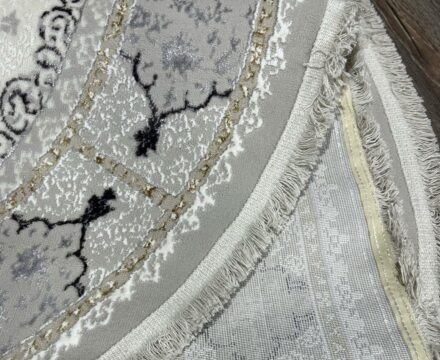 Круглый ковёр Valentino + vigo 6817A_L_GREY_L_GREY, Турция