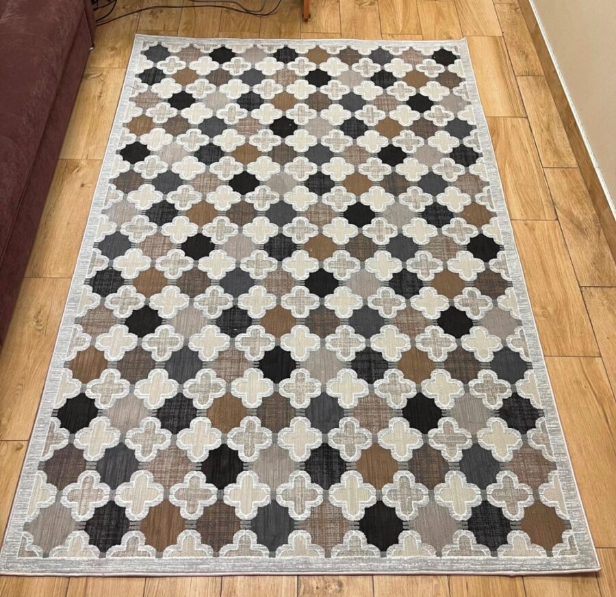 Прямоугольный ковёр Effero  A778AG_GREY_ANTRASIT, Турция