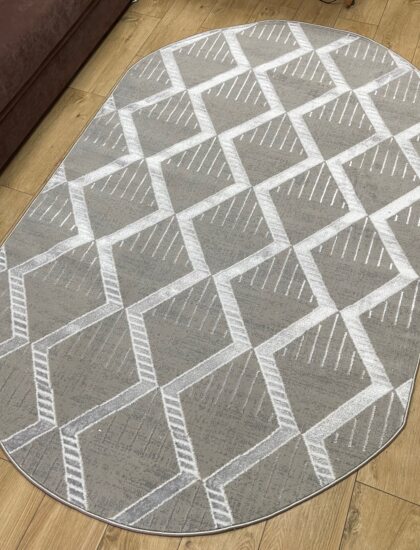 Овальный ковёр Roma  4025A_GREY_GREY, Турция