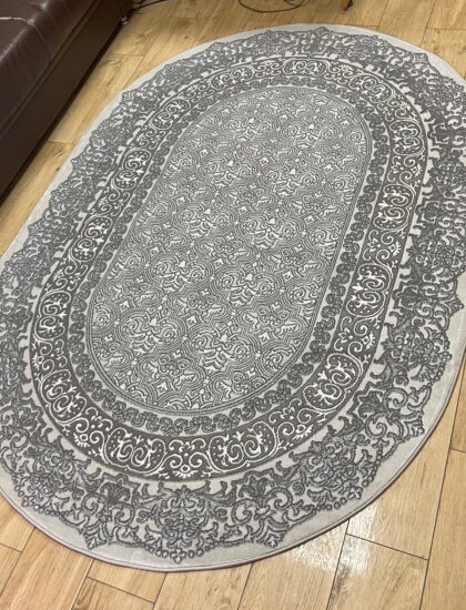 Овальный ковёр Palermo 00501A_L_GREY_P_GREY, Турция