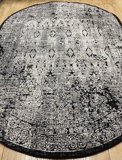 Овальный ковёр Tiffany  0DK51A_BLACK_COCONUTMILK, Турция