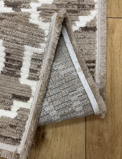 Прямоугольный ковёр Sun_life  A947AC_L_BEIGE_P_WHITE, Турция