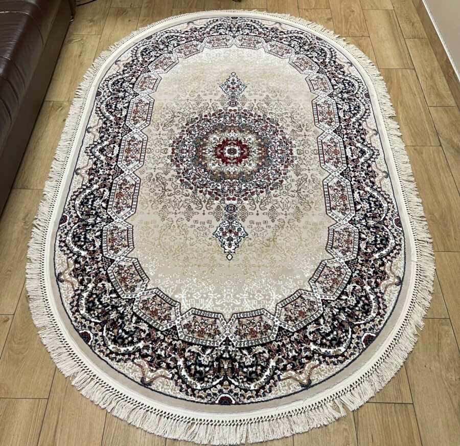 Овальный ковёр Shahriyar 4057A_CREAM_CREAM, Турция