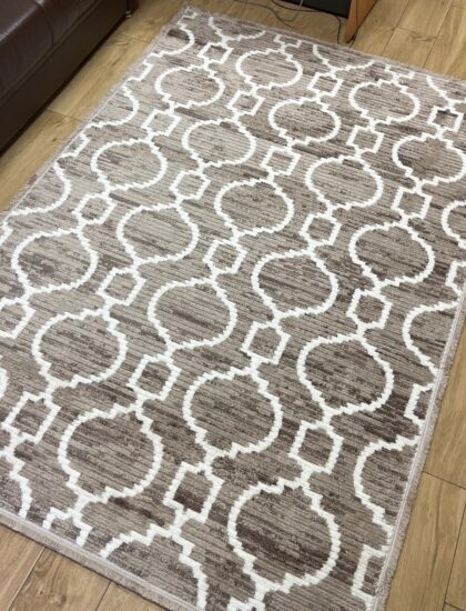 Прямоугольный ковёр Sun_life  A947AC_L_BEIGE_P_WHITE, Турция