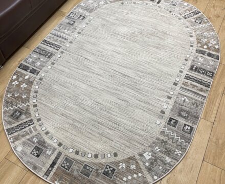 Овальный ковёр Effero  A524BQ_L_GREEY_D_GREY, Турция