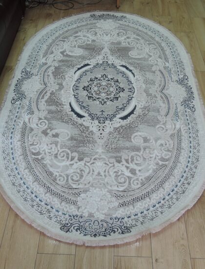 Круглый ковёр Palmira 2539A_CREAM_BLUE, Турция