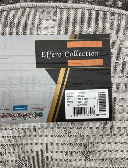 Овальный ковёр Effero  A792AK_D_GREY_L_GREY, Турция