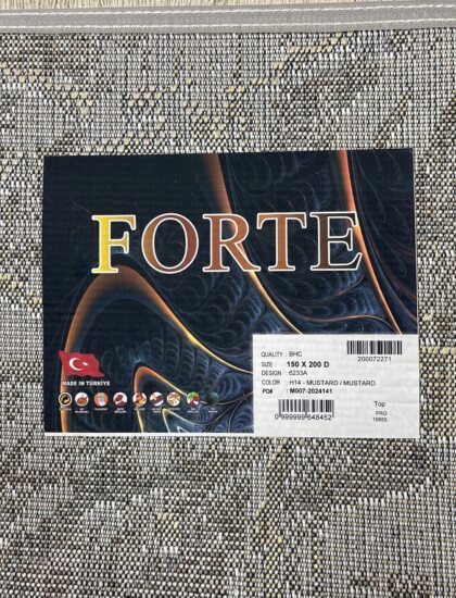 Прямоугольный ковёр Forte 6233A_MUSTARD_MUSTARD, Турция